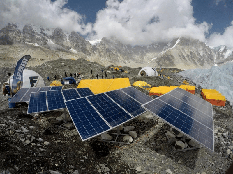 solar energy at basecamp