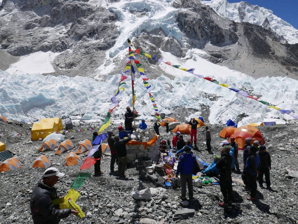 Zeremonie der Sherpas, Everest Basecamp
